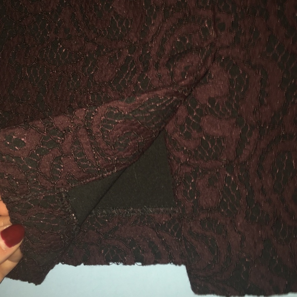 ANN TAYLOR LOFT PENCIL SKIRT w/ LACE OVERLAY- EUC - Picture 5 of 8